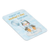 Oma 1. Muttertag Pinguin Blau Magnet (Rechte Seite)