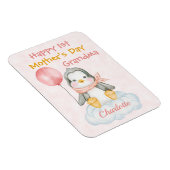 Oma 1. Muttertag Pinguin Pink Magnet (Rechte Seite)