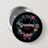 Oma 2025 Geschenk für neue Großmutter Button (Vorne & Hinten)