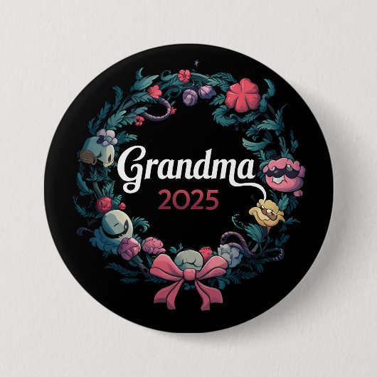 Oma 2025 Geschenk für neue Großmutter Button (Vorderseite)
