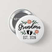 Oma 2026 - Schwangerschaft bekannt geben Button (Vorne & Hinten)
