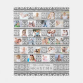 Oma 24 Foto Niedlich Snowflake Sweater Gray Fleecedecke (Vorderseite)