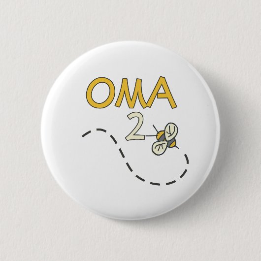 Oma 2 Biene Button (Vorderseite)
