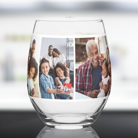 Oma 5 FotoCollage Weinglas Ohne Stiel