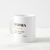 Oma 5 Star Review | Super Oma Geschenk Kaffeetasse (Vorderseite Links)
