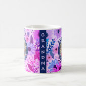 Oma 60. Geburtstag Rosa und blaues Foto Kaffeetasse (Mittel)