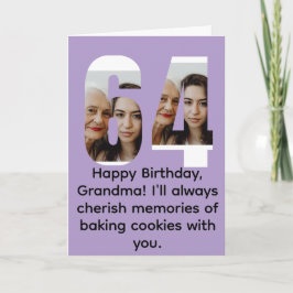 Oma 64. Geburtstag Karte