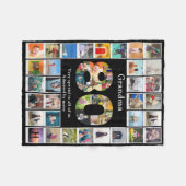 Oma 80. Geburtstagsfotovorlage Fleecedecke (Vorderseite (Horizontal))