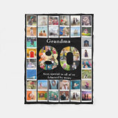 Oma 80. Geburtstagsfotovorlage Fleecedecke (Vorderseite)