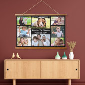 Oma 8 Foto Collage Black Wandteppich Mit Holzrahmen