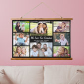 Oma 8 Foto Collage Black Wandteppich Mit Holzrahmen