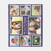 Oma 8 Foto Collage Lila Fleecedecke (Vorderseite)