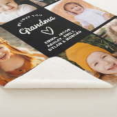 Oma 8-Foto Collage Text Geschenk Personalisiert Sherpadecke (3/4)