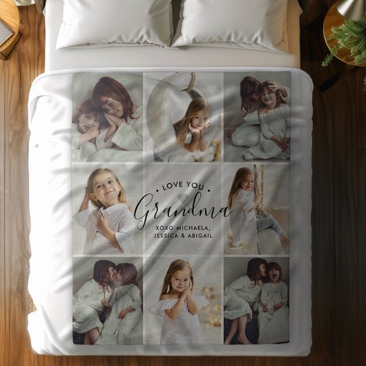 Oma 8-Foto Personalisiertes Geschenk für benutzerd Fleecedecke
