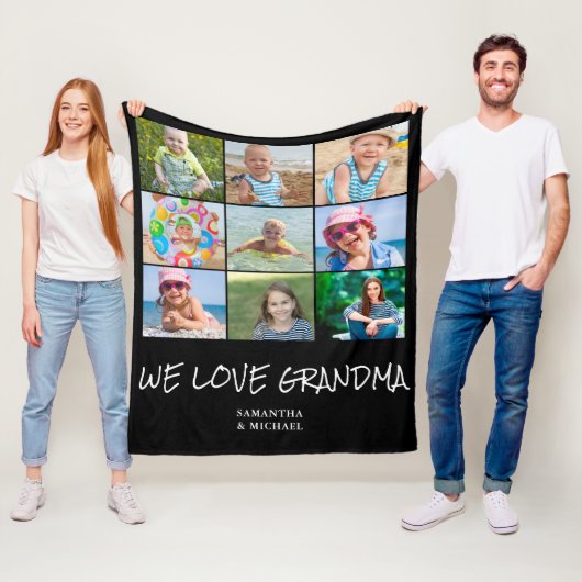 Oma 9 Fotorollage Fleece Blanket (Beispiel)