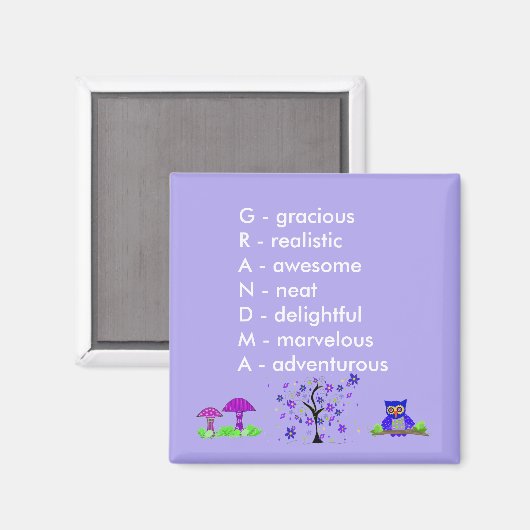 Oma Acrostic Magnet (Vorderseite/Rückseite)