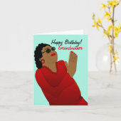 Oma-Afrikanerin Karte (Gelbe Blume)