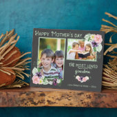 Oma am meisten geliebt - Blütengraues und grünes F Fotoplatte (Seite)