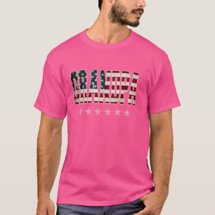 Oma American Flag 4. Juli Vintag Christma T-Shirt