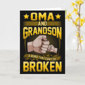 Oma And Grandson A Bond That Can't Be Broken Shirt Karte (Gelbe Blume)