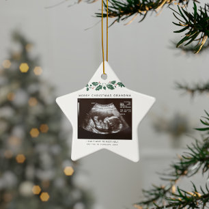 Oma-Andenken-Weihnachten-Schwangerschaftsankündigu Keramik Ornament