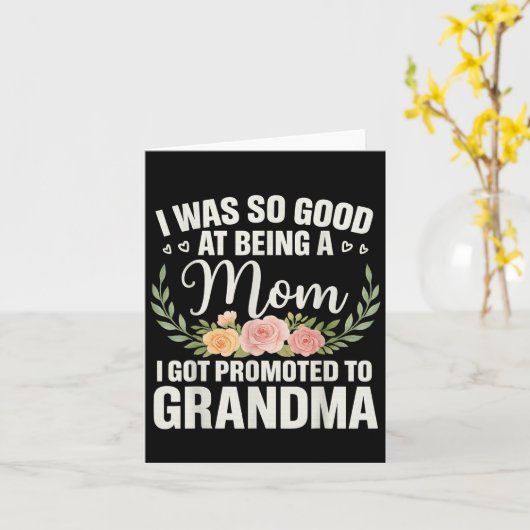 Oma Art for Mama Women Großmutter befördert Karte (Gelbe Blume)