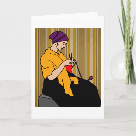 Oma auf dem Knitterhobby-Crocheting Karte (Vorderseite)