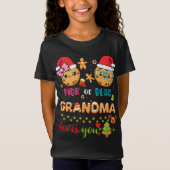 Oma Baby Gender Reveal Christmas Gingerbread B T-Shirt (Vorderseite)