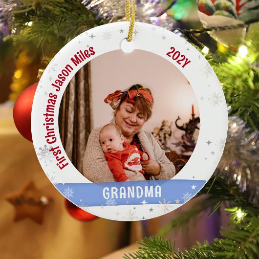 Oma Baby Personalisiert First Christmas Foto Keramik Ornament