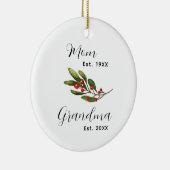 Oma Baby's Foto Weihnachts-Keepake Keramik Ornament (Rechts)