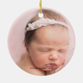 Oma Baby's Foto Weihnachts-Keepake Keramik Ornament (Hinten)