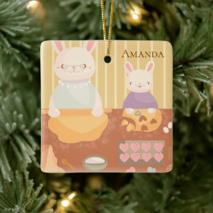 Oma backt Kekse Keramikornament