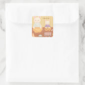 Oma backt Kekse Quadratischer Aufkleber (Tasche)