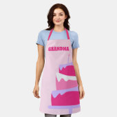 Oma Baker Niedlich Cake Pink Lila Schürze (Getragen)