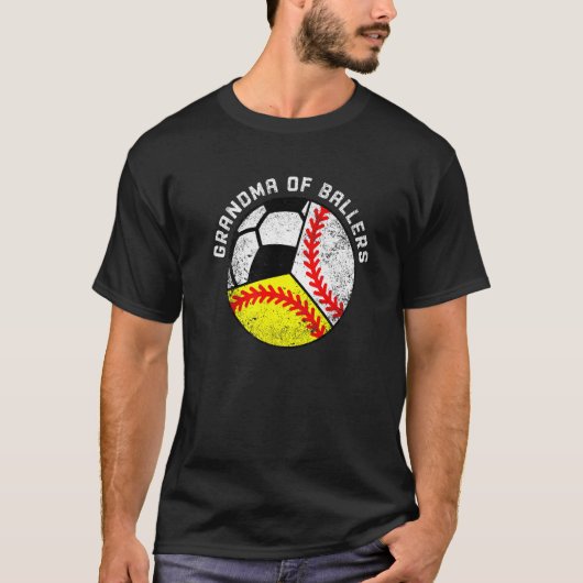 Oma Ballers Baseball Softball Soccer Grand T-Shirt (Vorderseite)