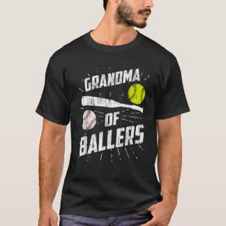 Oma Ballers Funny Baseball Softball Mütter T-Shirt