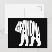 Oma Bär Feiertagspostkarte (Vorne/Hinten)