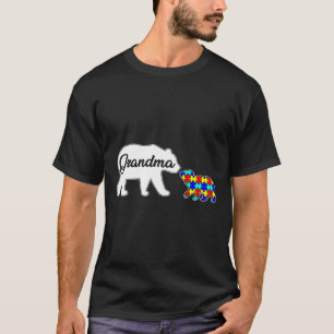 Oma Bear Autismus Liebe Unterstützung T-Shirt