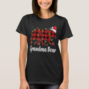 Oma Bear Buffalo Kariert Matching Family Chr T-Shirt