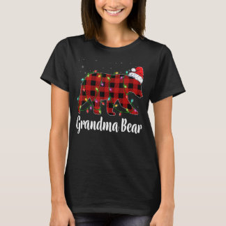 Oma Bear Buffalo Kariert Matching Family Chr T-Shirt