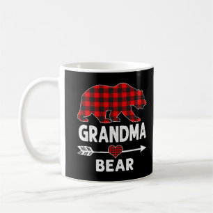 Oma Bear Christmas Pajama Red Buffalo Kariert Fa Kaffeetasse