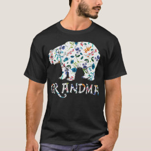 Oma Bear Floral Geschenke Matching Family Blume P T-Shirt