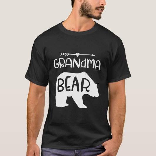 Oma Bear Geschenk für Großmütter Herz & Pfeil T-Shirt (Vorderseite)