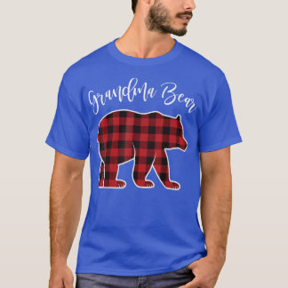 Oma Bear Pajama Red Buffalo Xmas Funny Family T-Shirt