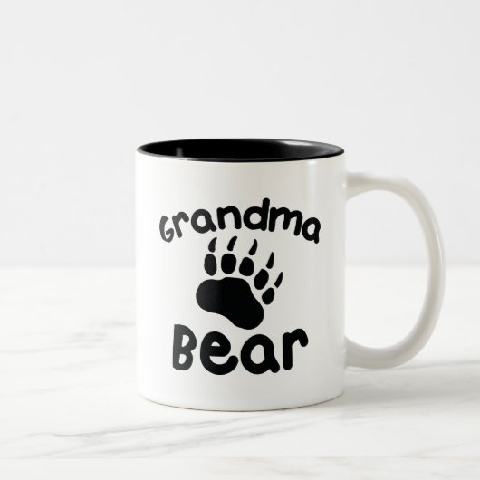 Oma Bear Zweifarbige Tasse (Rechts)
