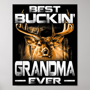 Oma beim Buckeln Shirt Hirschjagd Buckelnd Fa Poster