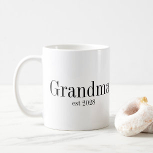 Oma Benutzerdefiniert Modern Schwarz und Weiß Kaffeetasse
