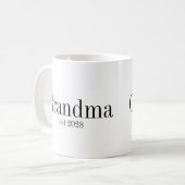 Oma Benutzerdefiniert Modern Schwarz und Weiß Kaffeetasse (Vorderseite Links)