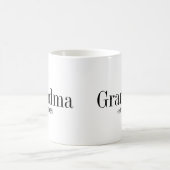 Oma Benutzerdefiniert Modern Schwarz und Weiß Kaffeetasse (Mittel)
