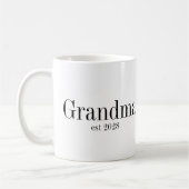 Oma Benutzerdefiniert Modern Schwarz und Weiß Kaffeetasse (Links)